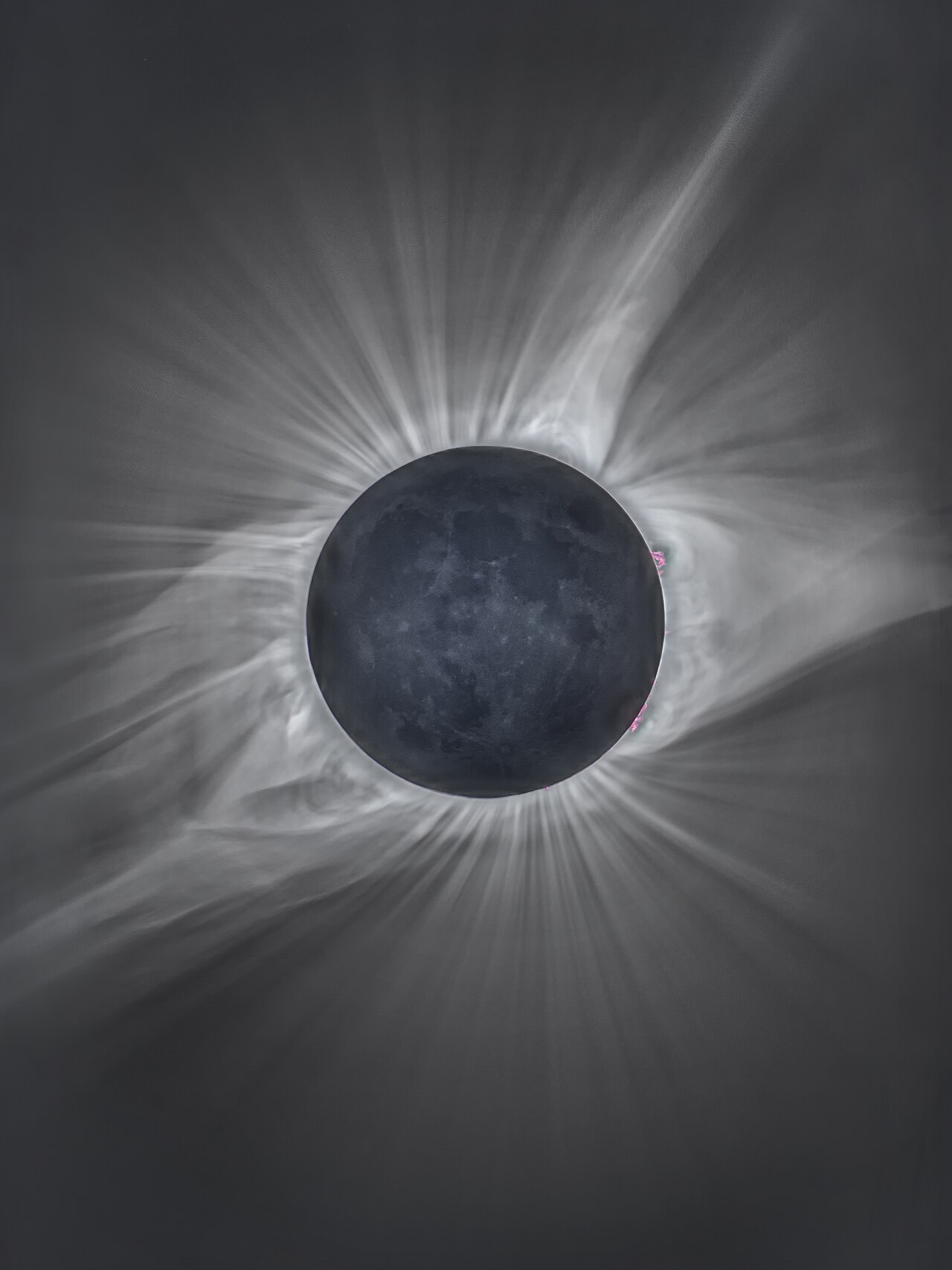 Corona solar durante un eclipse total (foto: Michael S Adler, 2017, CC BY-SA 4.0)